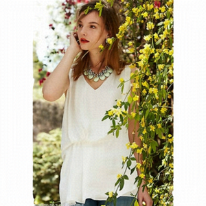 Dolan Left Coast Rayon White Twist Blouse Small